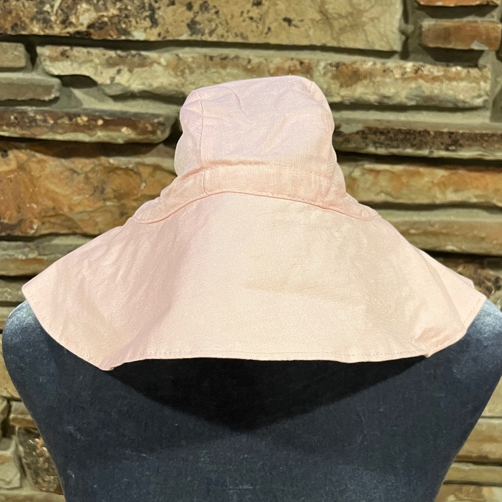 The Blueberry Hill Wide-Brim Sunhat in Pink Salt Cotton and Linen Kids 1-3 Years